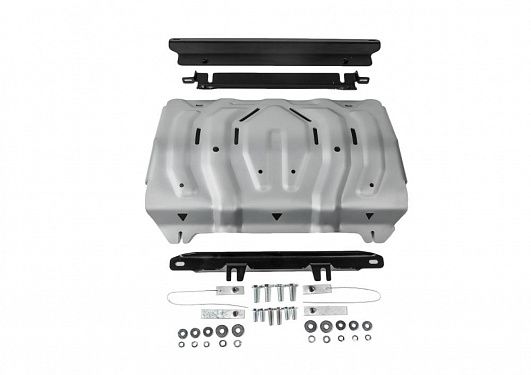 Алюминиевая защита радиатора Rival на Mitsubishi Pajero Sport 2016- 3.0; 2.4d (толщина 4 мм)