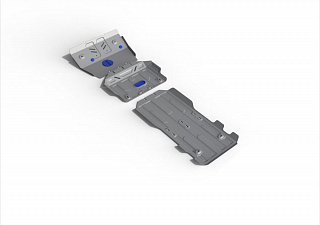 Комплект защит радиатор + картер + КПП + раздаточная коробка Rival на Toyota Land Cruiser 150 Prado 2017- 2.7; 2.8d; 4.0 (толщина 4 мм)