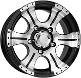 K&K Байконур Джип-рейд 8x16 5x139,7 ET-15 dia 110,1 алмаз черный Россия