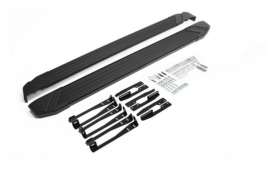 Порог-площадка Rival Black для Subaru Forester 2013-2015-
