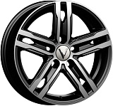 Вектор B178 6x15 5x114,3 ET46 dia 67,1 алмаз черный