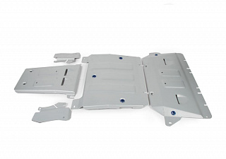 Комплект защит картер + КПП + раздаточная коробка Rival на Audi A8 2017- 3.0 (340 л.с.) (толщина 4 мм)