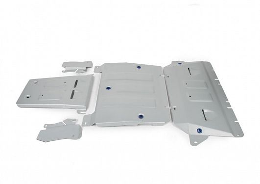 Комплект защит картер + КПП + раздаточная коробка Rival на Audi A8 2017- 3.0 (340 л.с.) (толщина 4 мм)