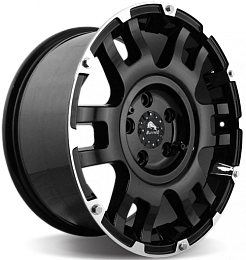 gloss black machined face