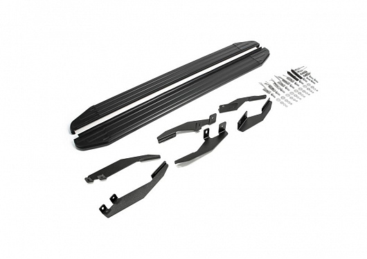 Порог-площадка Rival Premium-Black для Ssang Yong Actyon 2010-2013-