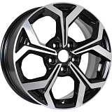 KDW KD1639 (16_Ceed CD) 6,5x16 5x114,3 ET50 dia 67,1 black front polished