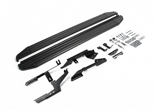 Порог-площадка Rival Premium-Black для Renault Duster 2011-2015-