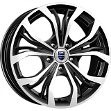 K&K Аламида 7x17 5x108 ET45 dia 60,1 алмаз черный Россия