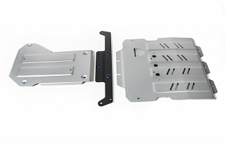 Комплект защит картер + КПП + раздаточная коробка Rival на Maserati Levante 2017- 3.0 (350л.с); 3.0 (430л.с); 3.0d (275л.с);18-модельный год с ЭУР; 2 Части (толщина 4 мм)