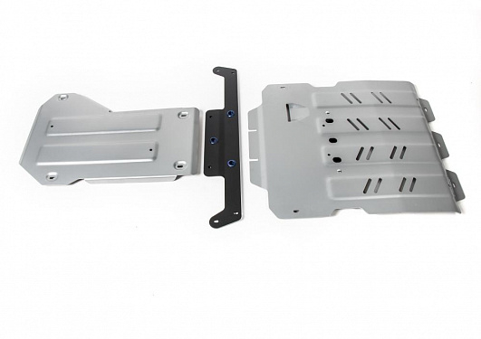 Комплект защит картер + КПП + раздаточная коробка Rival на Maserati Levante 2017- 3.0 (350л.с); 3.0 (430л.с); 3.0d (275л.с);18-модельный год с ЭУР; 2 Части (толщина 4 мм)