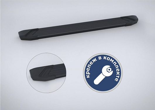 Порог-площадка Rival Black для Skoda Yeti 2009-2014-