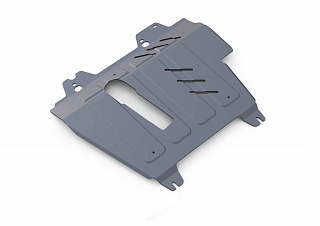 Алюминиевая защита картера + КПП Rival на Nissan Note 2004-2014 1,4 (толщина 4 мм)