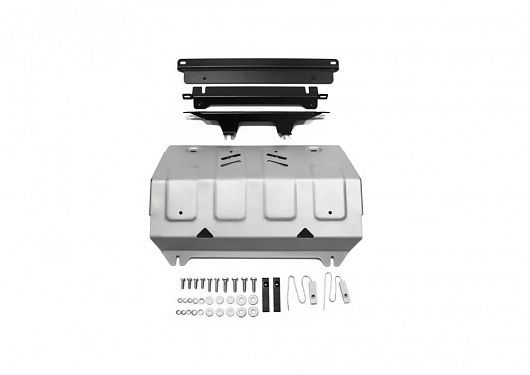 Алюминиевая защита радиатора Rival на Mitsubishi Fullback 2016- 2.4d (толщина 4 мм)