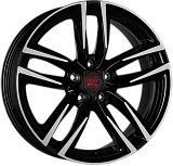 1000 Miglia MM1011 8x18 5x112 ET40 dia 66,6 gloss black polished