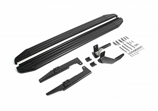 Порог-площадка Rival Premium-Black для Suzuki SX4 2015-