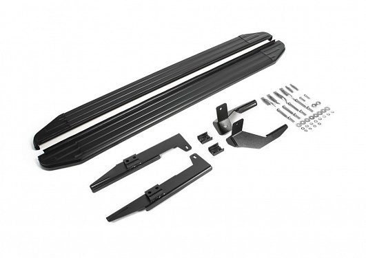 Порог-площадка Rival Premium-Black для Suzuki SX4 2015-