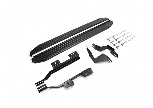 Порог-площадка Rival Premium-Black для Land Rover Freelander 2006-2010-2012-2014