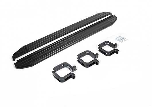 Порог-площадка Rival Premium-Black для Mitsubishi L200 2006-2015-