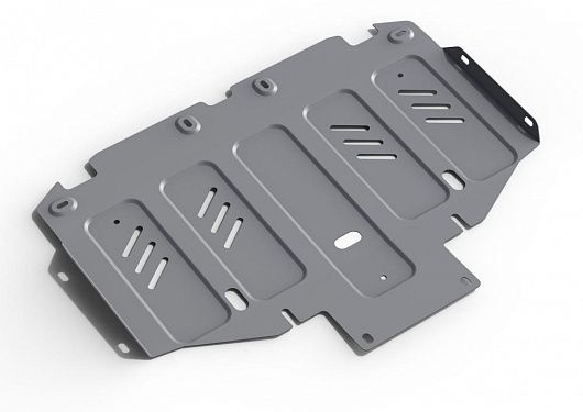 Алюминиевая защита радиатора + картера Rival на Hyundai H1 2015-2018 все (толщина 4 мм)